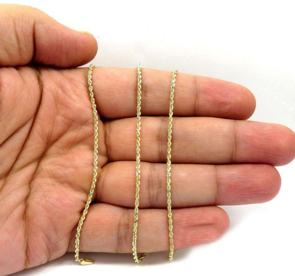 Gold Diamond Cut Rope Chain