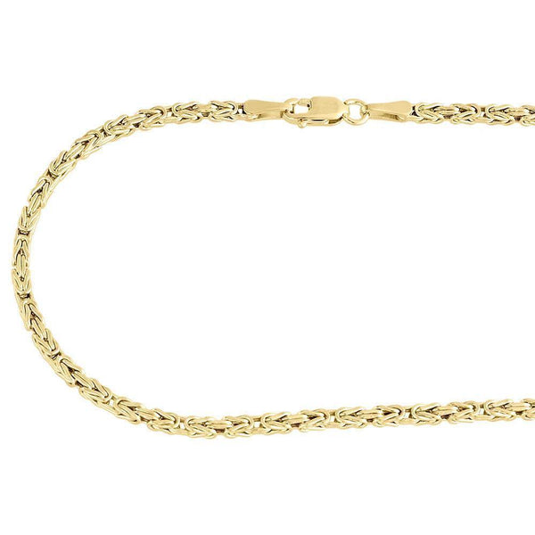 10K Yellow Gold Hollow Byzantine Chain 5MM - Gold Americas