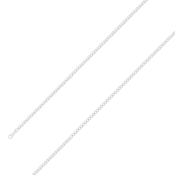 925 Sterling 3mm Silver Finish Classic Cuban Chain Size- 7" - Gold Americas