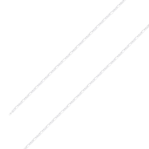 925 Sterling 3mm Silver Diamond Cut Classic Figaro Chain Size- 9" - Gold Americas