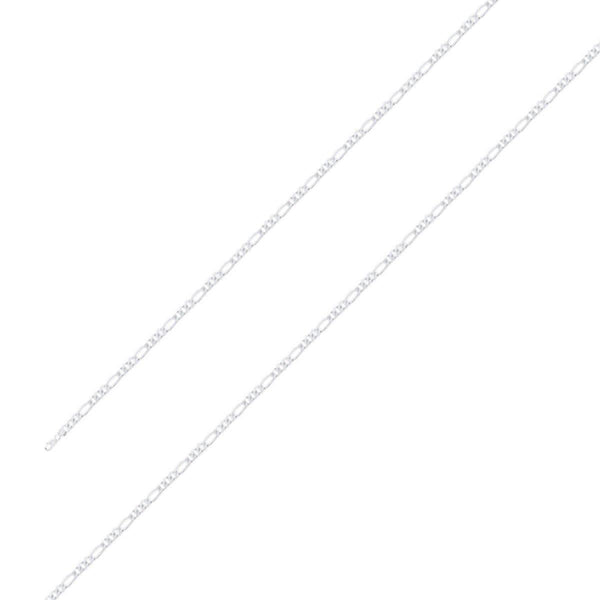 925 Sterling 3mm Silver Classic Figaro Chain Size- 8" - Gold Americas