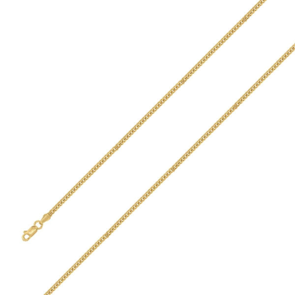 925 Sterling Silver 3mm Gold Plated Miami Cuban Chain Size- 8" - Gold Americas