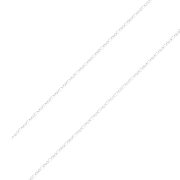 925 Sterling 3mm Silver Diamond Cut Classic Figaro Chain Size- 7" - Gold Americas