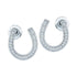 10k White Gold Diamond Horseshoe Lucky Screwback Stud Earrings 1/6 Cttw - Gold Americas
