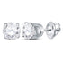14K White Gold Unisex Round Diamond Solitaire Stud Earrings 7/8 Cttw - Gold Americas