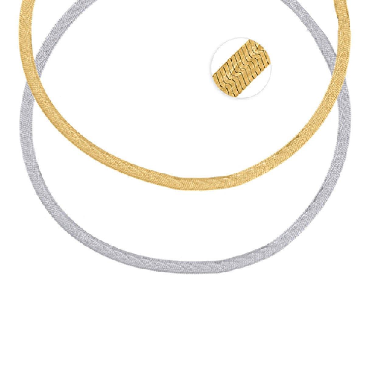 925 Sterling Silver 5.5gms Dome Omega Bracelet  7.25" Unisex - Gold Americas