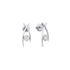 10K White Gold Round Diamond Flower Cluster Screwback Earrings 1/4 Cttw - Gold Americas