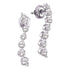14k White Gold Round Diamond Journey Love Anniversary Screwback Stud Earrings 1/4 Cttw - Gold Americas