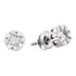 14K White Gold Round Baguette Diamond Cluster Screwback Stud Earrings 1/4 Cttw - Gold Americas