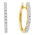 14K Yellow Gold Round Diamond Single Row Hoop Earrings 1.00 Cttw - Gold Americas