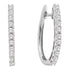 14K White Gold Round Diamond Single Row Hoop Earrings 1.00 Cttw - Gold Americas