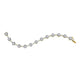 14K Yellow Gold Diamond Tennis Flower Cluster Bracelet 3-1/2 Cttw