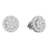 14K White Gold Round Diamond Cluster Screwback Stud Earrings 2.00 Cttw - Gold Americas