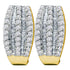 14K Yellow Gold Round Baguette Diamond French-clip Hoop Earrings 1.00 Cttw - Gold Americas