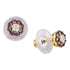 14K Yellow Gold Round Cognac-brown Color Enhanced Diamond Cluster Earrings 1/2 Cttw - Gold Americas