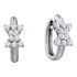 14K White Gold Round Diamond Cluster Huggie Earrings 1/2 Cttw - Gold Americas