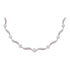 14K White Gold Womens Round Diamond Flower Cluster Luxury Necklace 2-1/2 Cttw