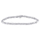 10K White Gold Diamond X Link Fashion Bracelet 1/2 Cttw