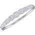 14K White Gold Princess Diamond Soleil Bangle Bracelet 3.00 Cttw