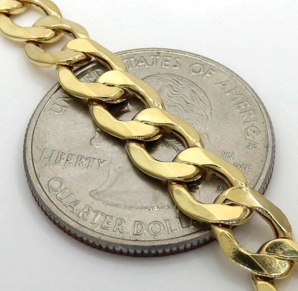 10K Yellow Gold Hollow Miami Cuban Chain 7.5MM