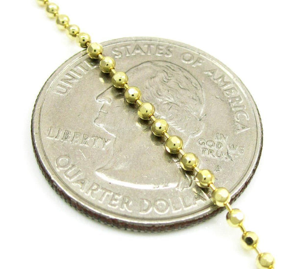 10K Yellow Gold Plain Dog Tag Chain 1.8MM - Gold Americas