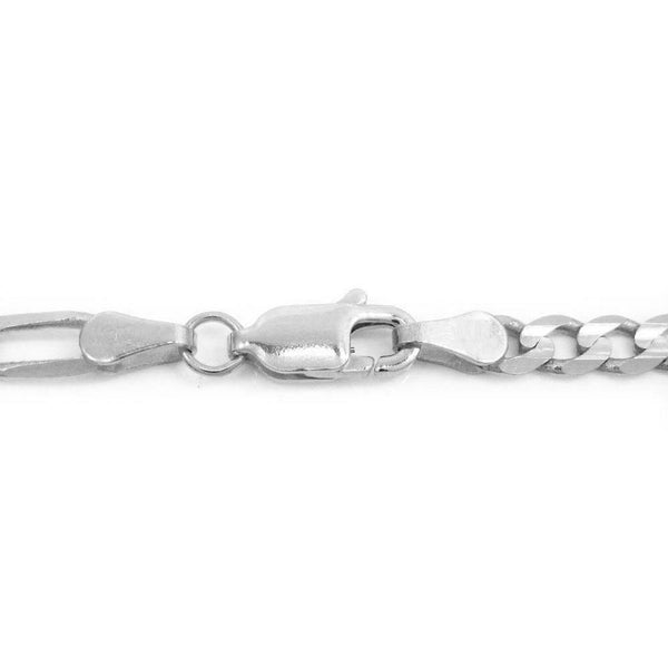 14K White Gold Hollow Figaro Chain 2.5MM - Gold Americas