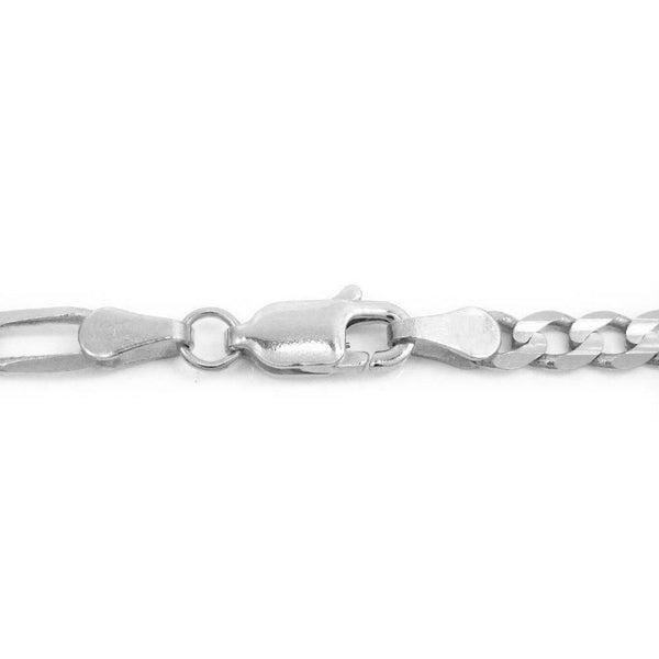 14K White Gold Hollow Figaro Chain 3MM - Gold Americas