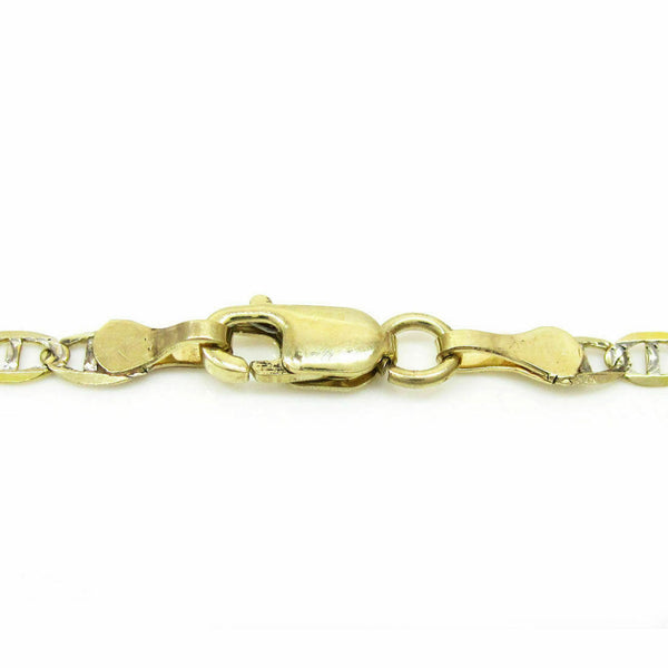 10K Yellow Gold Pave Mariner Chain 4MM