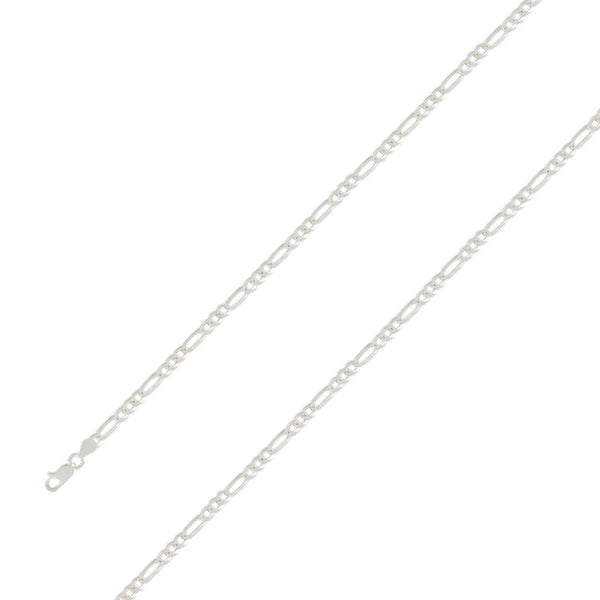 925 Sterling 4mm Silver E-Coated Figaro Chain Size- 9" - Gold Americas
