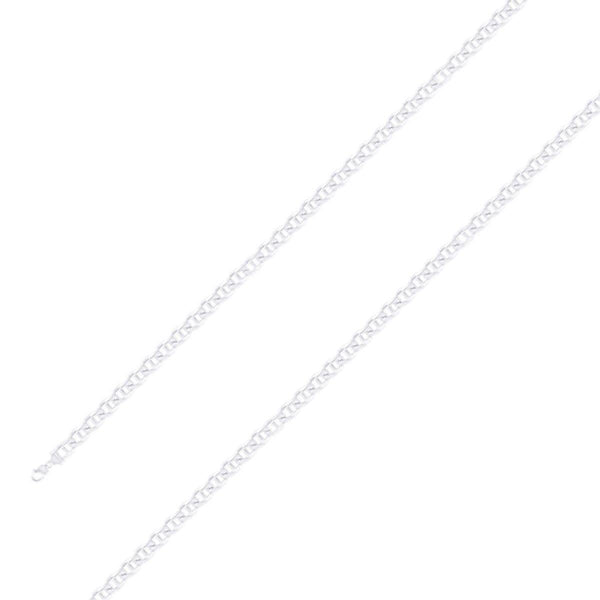 925 Sterling 4mm Silver Classic Mariner Chain Size- 8" - Gold Americas