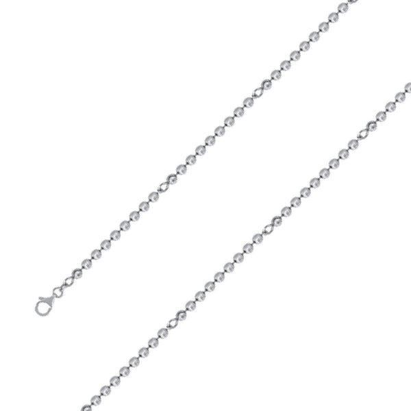 925 Sterling Silver 4mm Yellow Gold Plated Moon Cut Chain Size- 10" - Gold Americas