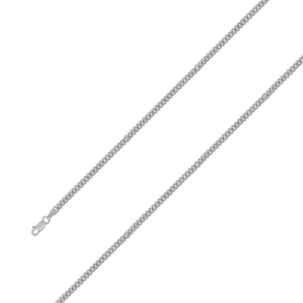 925 Sterling Silver 4mm Rhodium Plated Miami Cuban Chain Size- 8" - Gold Americas