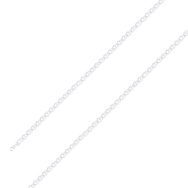 925 Sterling 4mm Silver Classic Mariner Chain Size- 9" - Gold Americas