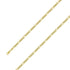 14k Yellow Gold Plated 4mm Silver Figaro Chain Size- 7" - Gold Americas