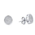 10K White Gold Round Diamond Circle Cluster Earrings 1/6 Cttw - Gold Americas