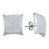 10K White Gold Round Diamond Convex Square Kite Cluster Earrings 1/2 Cttw - Gold Americas