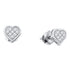 10K White Gold Round Diamond Dainty Star Cluster Screwback Earrings 1/20 Cttw - Gold Americas