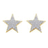 10K Yellow Gold Round Diamond Star Cluster Stud Earrings 1/4 Cttw - Gold Americas