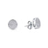 10K White Gold Round Diamond Circle Cluster Stud Earrings 1/2 Cttw - Gold Americas
