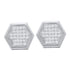 10K White Gold Round Diamond Hexagon Cluster Earrings 1/5 Cttw - Gold Americas