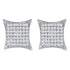 10K White Gold Round Diamond Square Kite Cluster Earrings 1/3 Cttw - Gold Americas