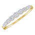 14K Yellow Gold Princess Diamond Soleil Bangle Bracelet 3.00 Cttw