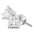 14K White Gold Unisex Princess Diamond Solitaire Stud Earrings 1/6 Cttw - Gold Americas