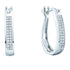 10K White Gold Round Diamond Hoop Earrings 1/6 Cttw - Gold Americas
