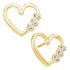 10K Yellow Gold Round Diamond Simple Heart Screwback Earrings 1/12 Cttw - Gold Americas