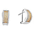 14K White Gold Round Diamond Huggie French-clip Earrings 1/2 Cttw - Gold Americas