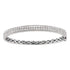 14K White Gold Diamond Classic Double Row Bangle Bracelet 2.00 Cttw