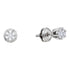14K White Gold Round Diamond Small Flower Cluster Screwback Earrings 1/6 Cttw - Gold Americas