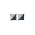 10K White Gold Mens Round Blue Color Enhanced Diamond Square Kite Cluster Earrings 1/3 Cttw - Gold Americas