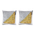 10K White Gold Mens Round Yellow Color Enhanced Diamond Square Cluster Earrings 1/4 Cttw - Gold Americas